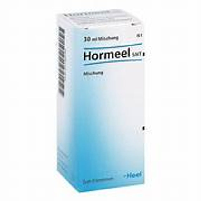 Box of Hormeel with blue and white design