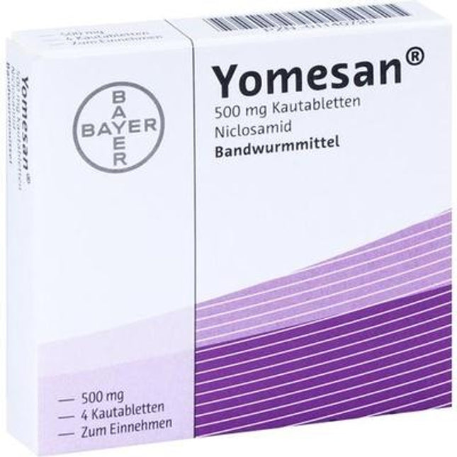 Yomesan box with Bayer logo on a white background