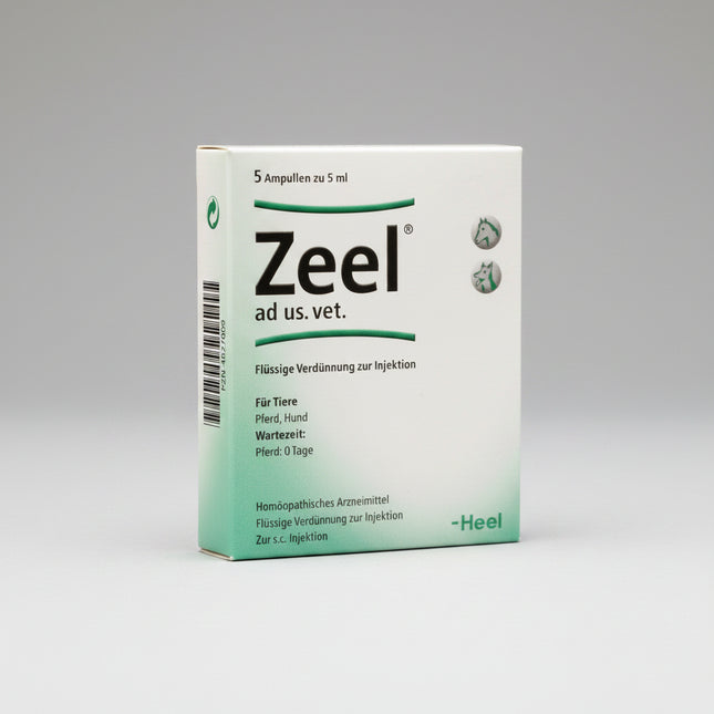 Zeel ad us. vet. Ampoules is a veterinary homeopathic injectable preparation from Heel Vet formulated to support joint health and mobility in animals. It is commonly used as part of comprehensive management of chronic joint and musculoskeletal conditions in dogs, horses, and other animals. The formulation contains a combination of biological and plant-derived ingredients traditionally used to support joint function and mobility.
